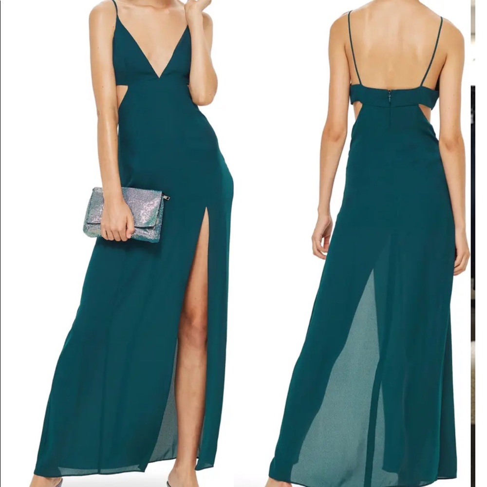 Topshop cut out side maxi dress